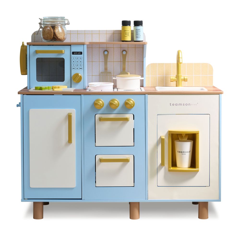 Little-Chef-Hampton-Wooden-Play-Kitchen-with-Ice-Dispenser-Sink-Blue-Preschool-25837912326231